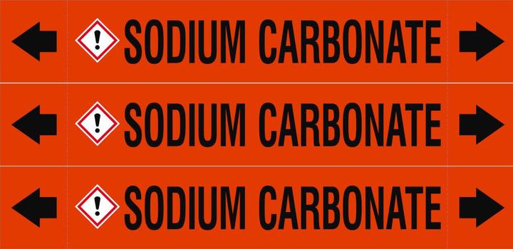 Energie-Label Brady ASME - Rohrmarkierer - Sodium Carbonate