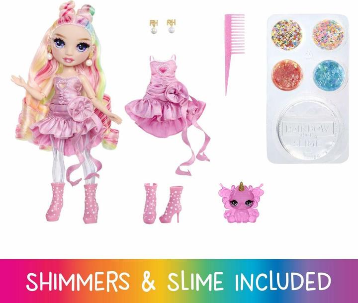 Actual product image Nobrand Rainbow High Regenbogen Shimmers + Slime Bella