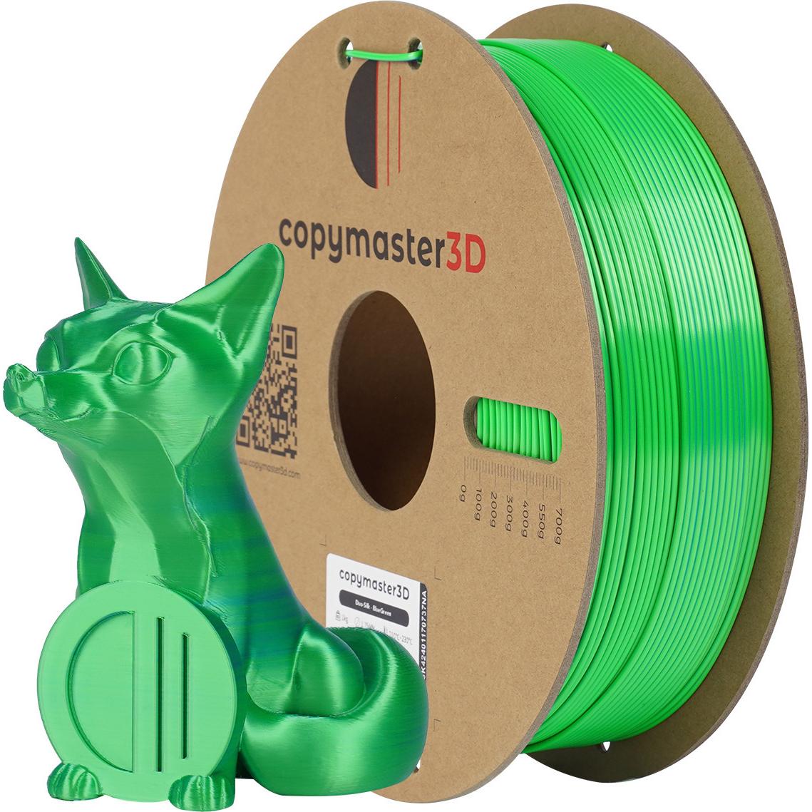 Copymaster3D Duo-Silk 3D Printing Filament, 1.75 mm, blue/green (PLA, 1.75 mm, Blau, Grün), 3D Filament, Blau, Grün
