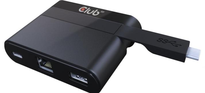 Produktbild Club 3D SenseVision USB Type-C Mini Dock (USB-C, 3 Ports)