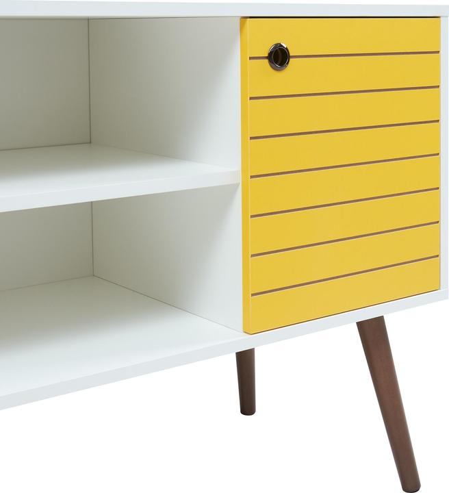 Produktbild En.Casa Fernsehschrank Vare 100x40x66 cm Weiss/Gelb