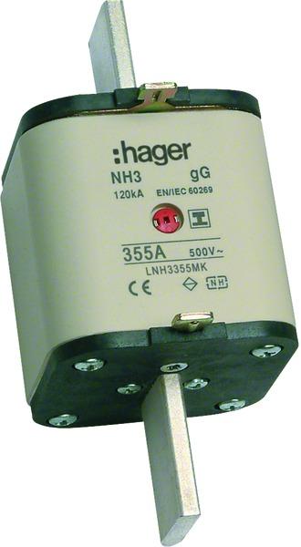 Produktbild Hager HAG LNH3355MK Sicherung NH3C 355A 500V gG S-frei MKen (355 A)