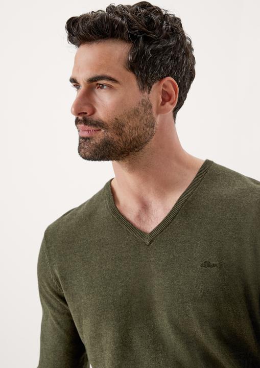 Actual product image S.Oliver Men's Pullover Cotton Basic Knitted V-neck Colours (3XL)