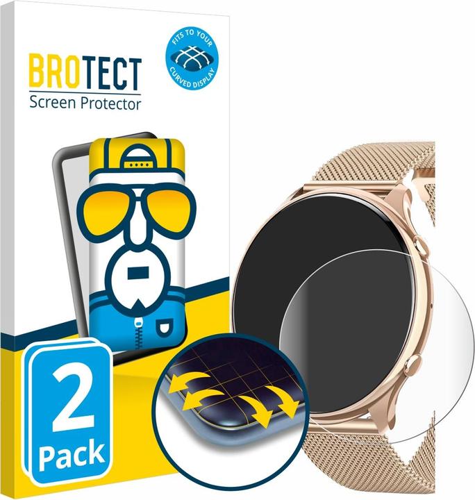 Produktbild BROTECT Fullscreen Schutzfolie Displayschutz Folie Klar Transparent (Smartwatch 1.39")