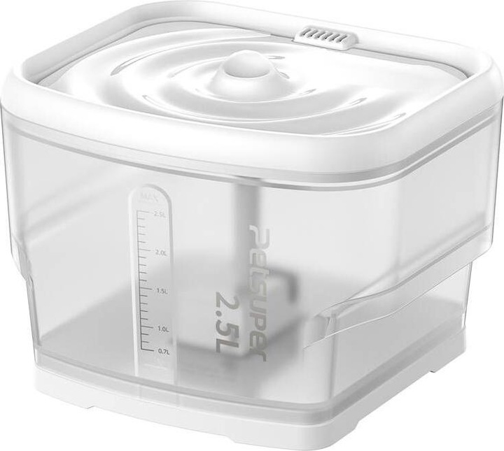 Petsuper Intelligenter Wasserbrunnen für Haustiere2,5 l, Weiss (2.50 l)