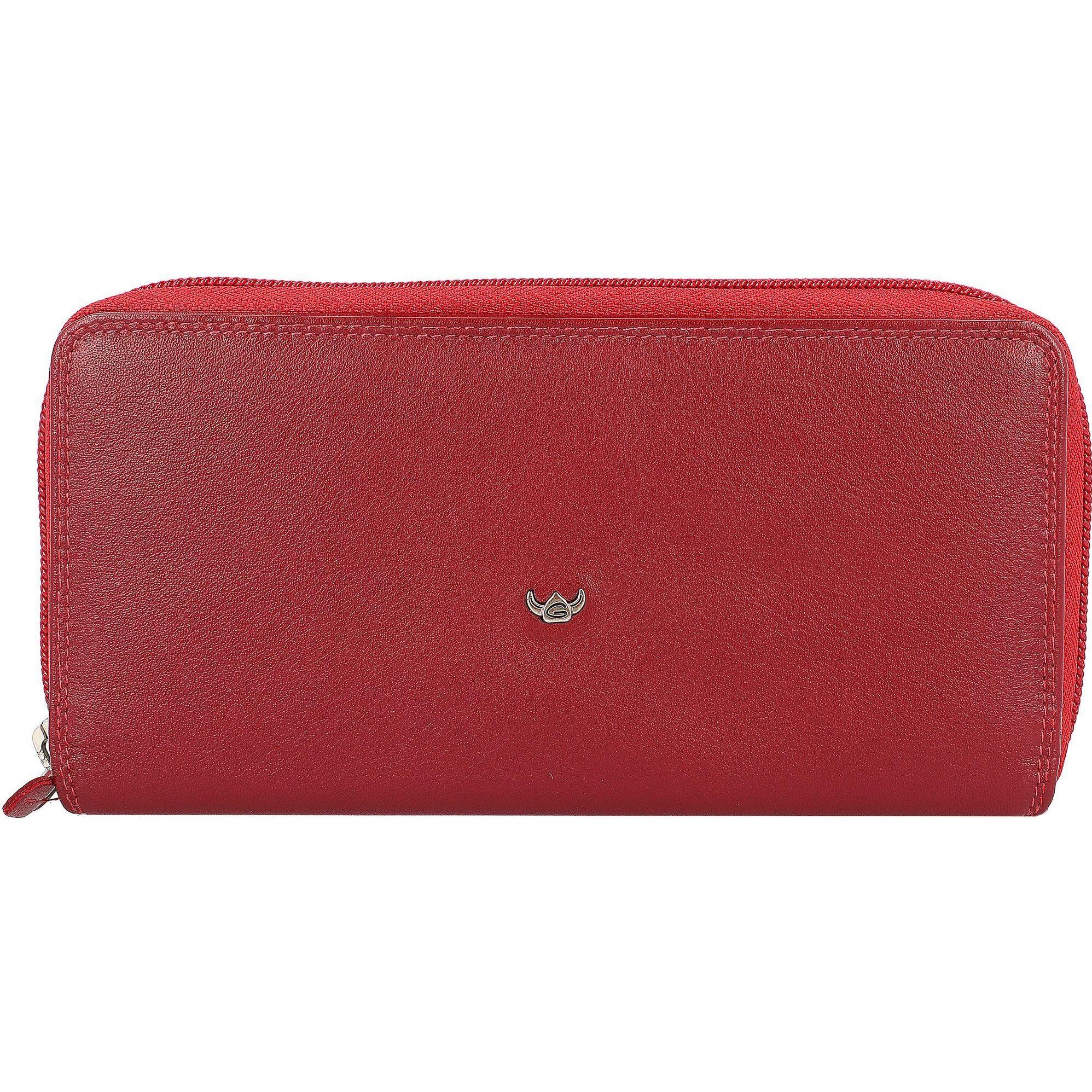 Golden Head, Damen, Portemonnaie, Polo Geldbörse RFID Leder 18,5 cm, Rot