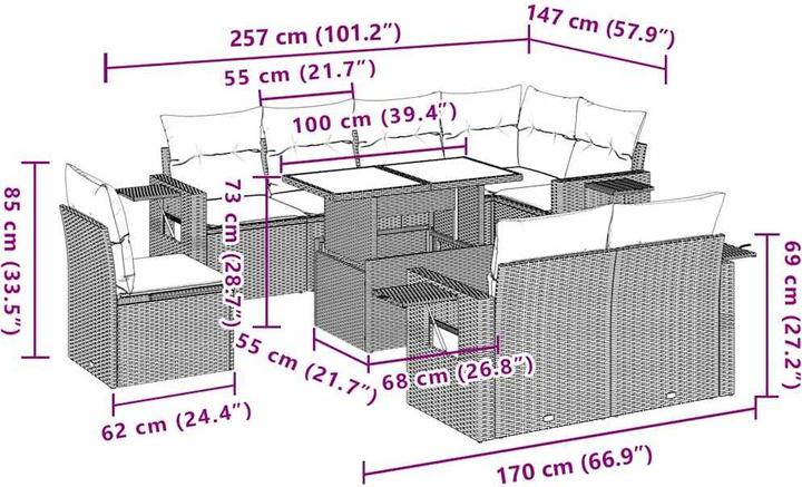 Produktbild vidaXL Huxley