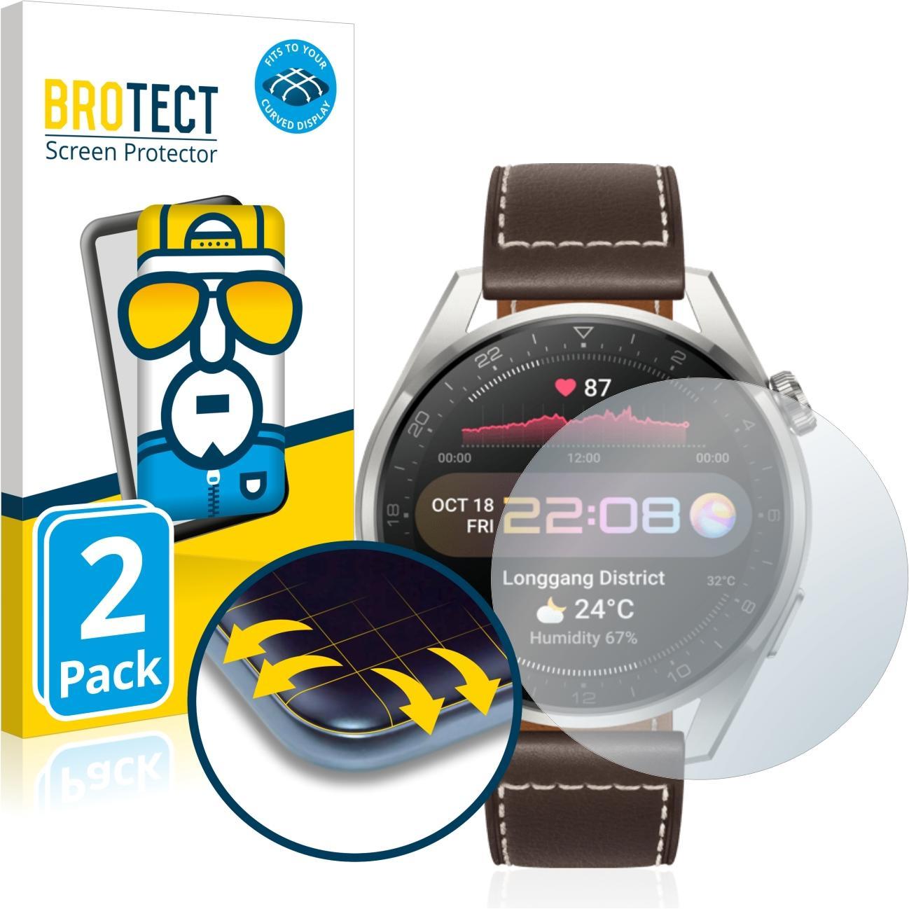 BROTECT Full-Cover Displayschutz, Smartwatch Schutzfolie, Transparent