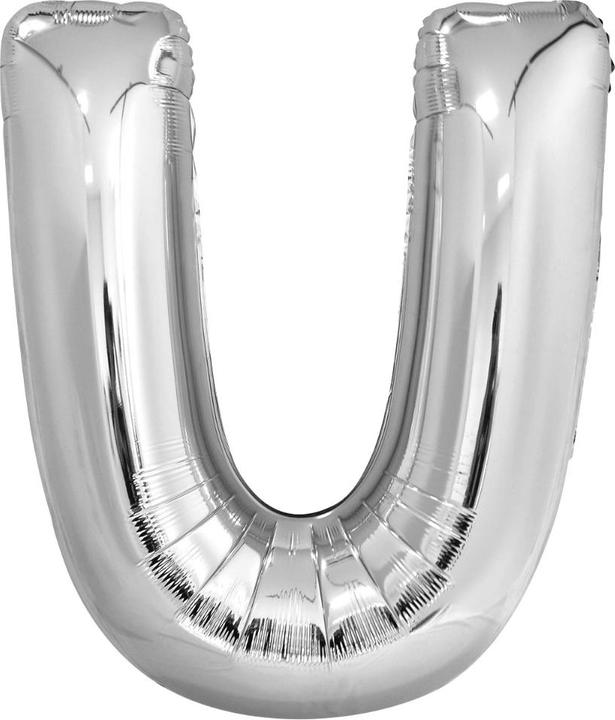 Produktbild Folienballon Buchstaben U Silber 80cm (1 x)