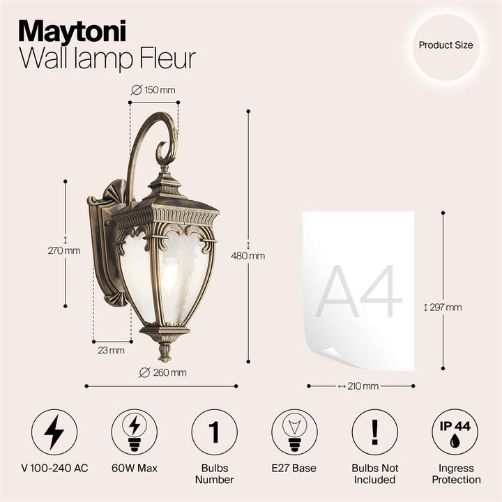 Produktbild Maytoni Fleur (E27, IP44)