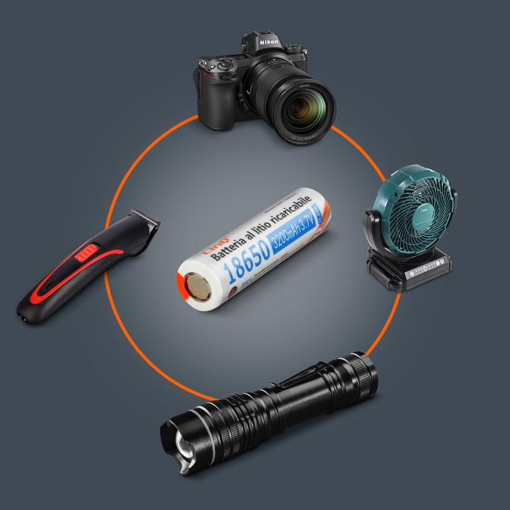 Immagine prodotto LinQ 18650 3200mAh / 3,7V (2 pz., 18650, 3200 mAh)