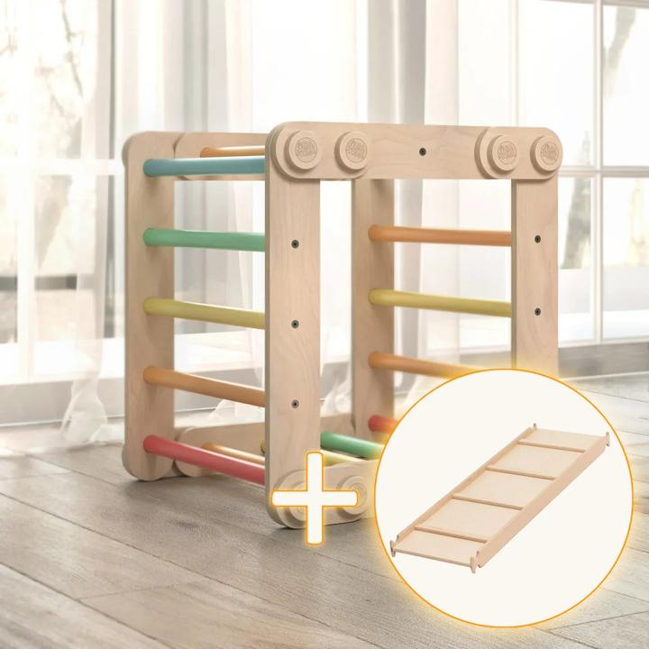 Produktbild Montessori Flexi-Struttura da arrampicata für Bambini (Set M mit Scivolo) Chiaro