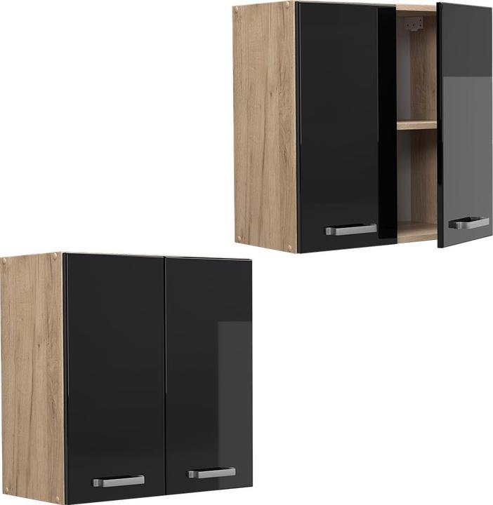 Goldkraft-EicheFront: Schwarz, Hochglänzend