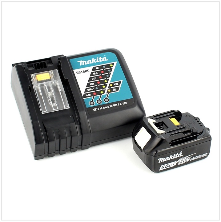 Immagine prodotto Makita DHP 484 RT1J Trapano avvitatore con percussione a batteria 18V in valigetta Makpac + 1x Batte (Batteria ricaricabile)