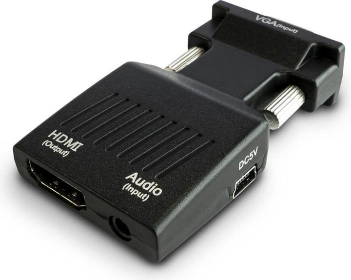 Actual product image Savio Adapteris AV D-Sub (VGA) – HDMI + USB-A + 3,5 mm juodas lizdas (CL-145) (0.00 m, HDMI)