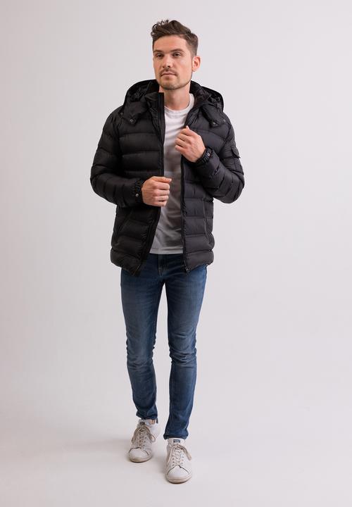 Actual product image Cash-Mere Daunenjacke mit Kapuze und Kaschmirfutter (XL)