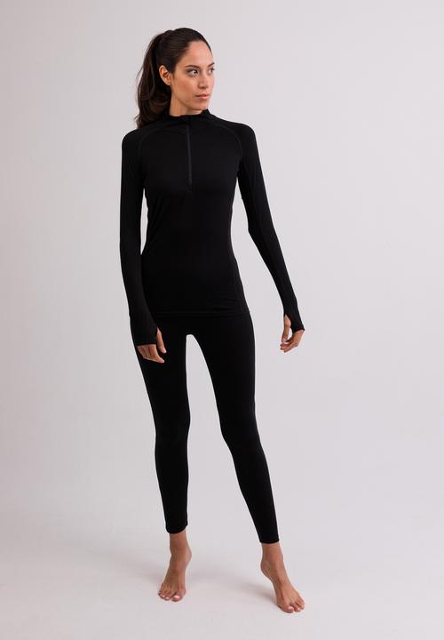 Produktbild Cash-Mere High Performance Kaschmir Sportwäsche Langarm-Shirt mit Stehkragen und Half-Zip (M)