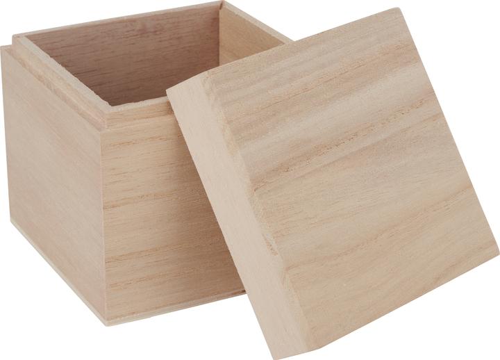 Image du produit VBS Boîte en bois "Cube", bois brut, env. 8 x 8 x 8 cm, 5 pièces (8 x 8 x 8 cm)