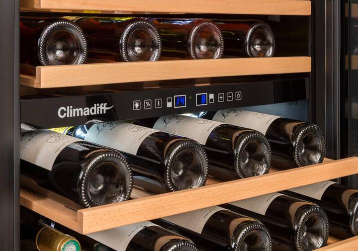 Produktbild Climadiff Weinkühlschrank CBU50D2B Unterbau, 2 Zonen, 51 Flaschen