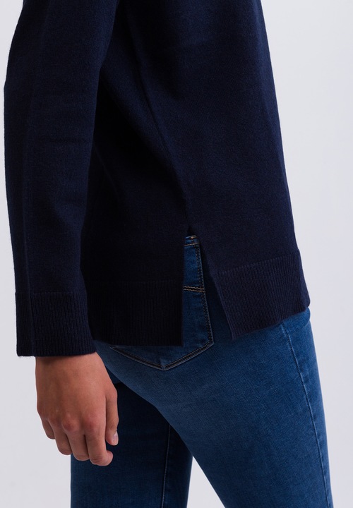 Image du produit Cash-Mere Kaschmir Rundhals Pullover mit Seitenschlitzen (M)