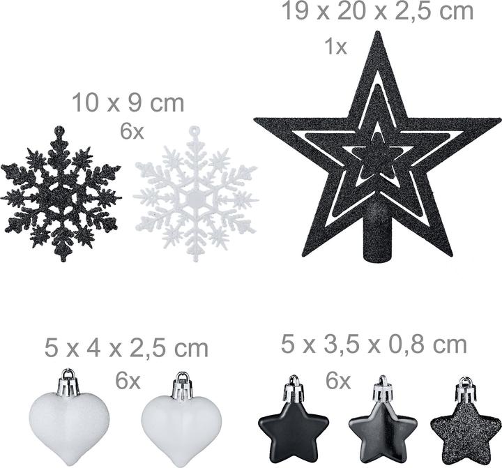 Produktbild Relaxdays Weihnachtskugeln-Set (101 -teilig)