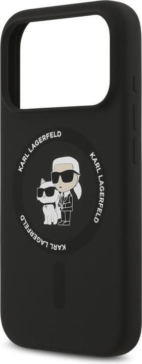 Actual product image Karl Lagerfeld - Silicone Ring MagSafe (KLHMP17XSCMKCRHK) - iPhone 17 Pro Max - Black Karl&Choupette (Apple iPhone 17 Pro Max)