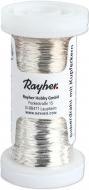Actual product image Rayher 2402500 Silver wire with copper core, 0.30 mm ø, plastic spool 100 m, nickel-free, silver wire (100 m)