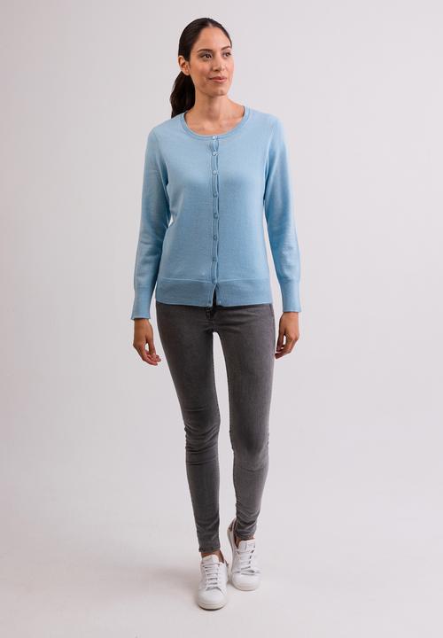 Actual product image Cash-Mere Cashmere Cardigan Round Neck (M)