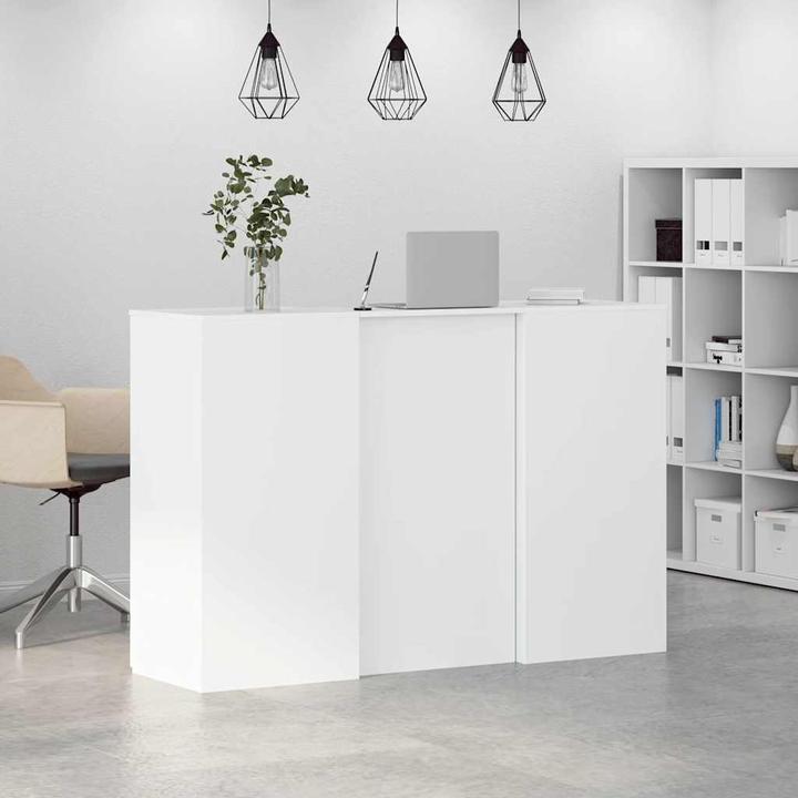 Image du produit VidaXL Comptoir d'accueil Blanc 155x50x103,5 cm Bois composite Comptoir d'accueil