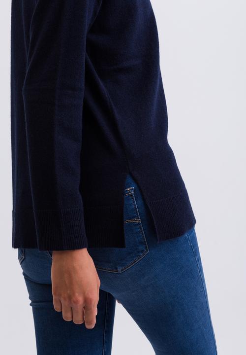 Image du produit Cash-Mere Kaschmir V-Ausschnitt Pullover mit Seitenschlitzen (L)