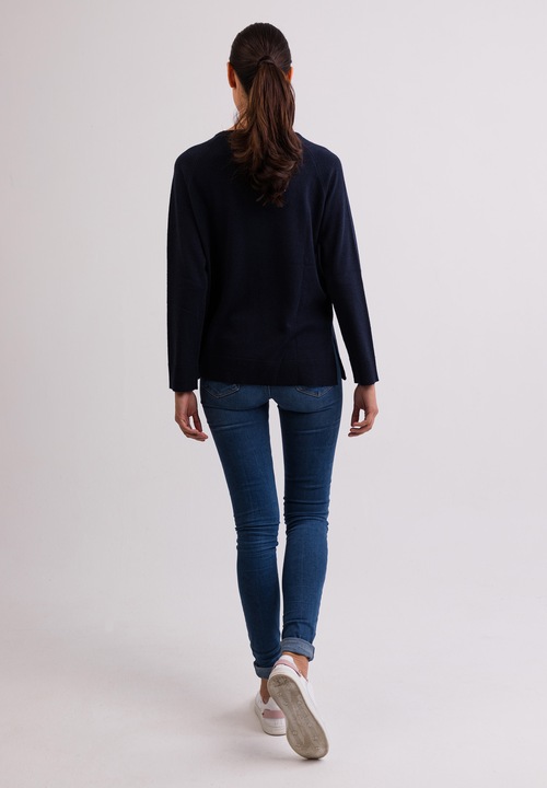 Image du produit Cash-Mere Kaschmir Rundhals Pullover mit Seitenschlitzen (L)