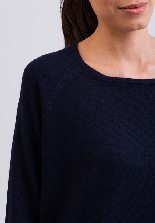 Image du produit Cash-Mere Kaschmir Rundhals Pullover mit Seitenschlitzen (L)