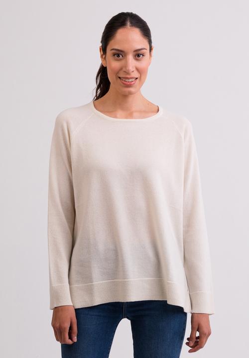 Immagine prodotto Cash-Mere Kaschmir Rundhals Pullover mit Seitenschlitzen (XS)