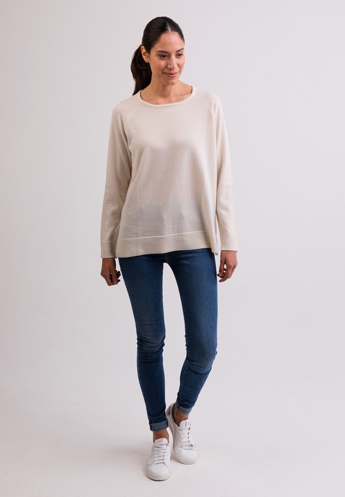 Image du produit Cash-Mere Kaschmir Rundhals Pullover mit Seitenschlitzen (S)