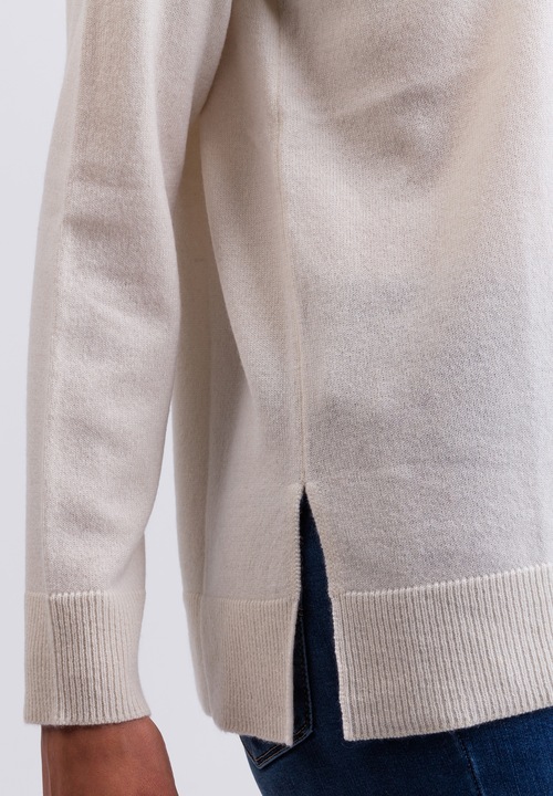 Image du produit Cash-Mere Kaschmir Rundhals Pullover mit Seitenschlitzen (S)