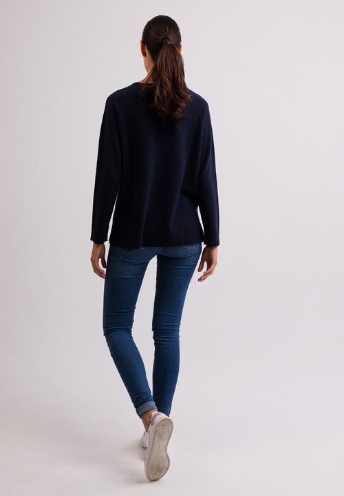 Immagine prodotto Cash-Mere Kaschmir V-Ausschnitt Pullover mit Seitenschlitzen (XL)