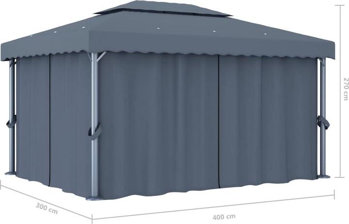 Produktbild vidaXL Gartenpavillon (400 cm, 300 cm)
