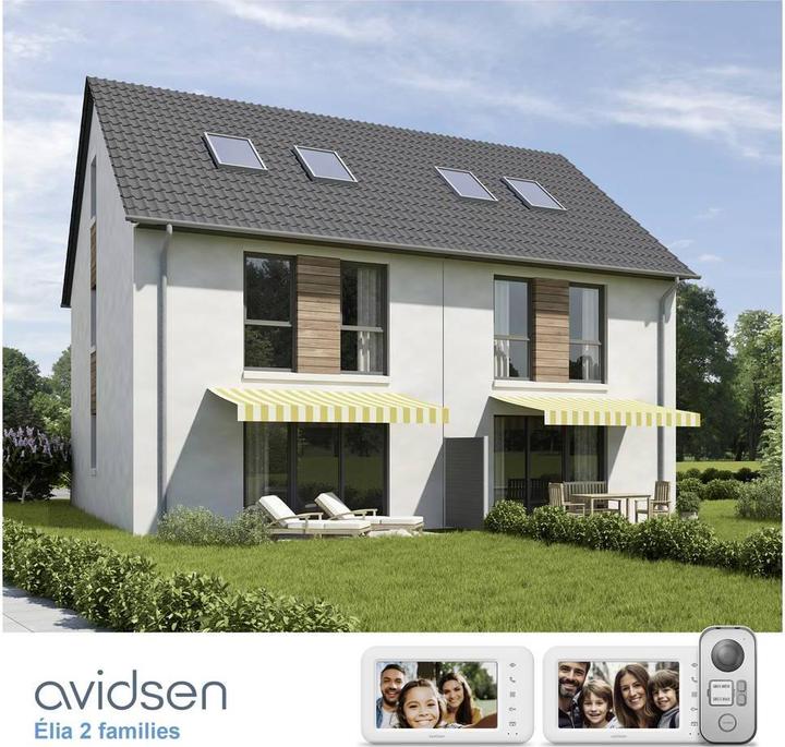 Actual product image Avidsen Zweifamilien-Set Kabelgebunden Zusatz-Monitor Weiss (Cable)
