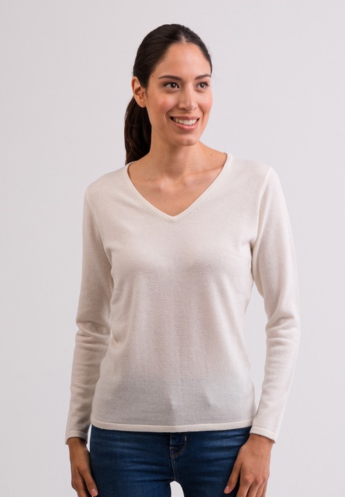 Produktbild Cash-Mere Kaschmir V-Ausschnitt Pullover (L)