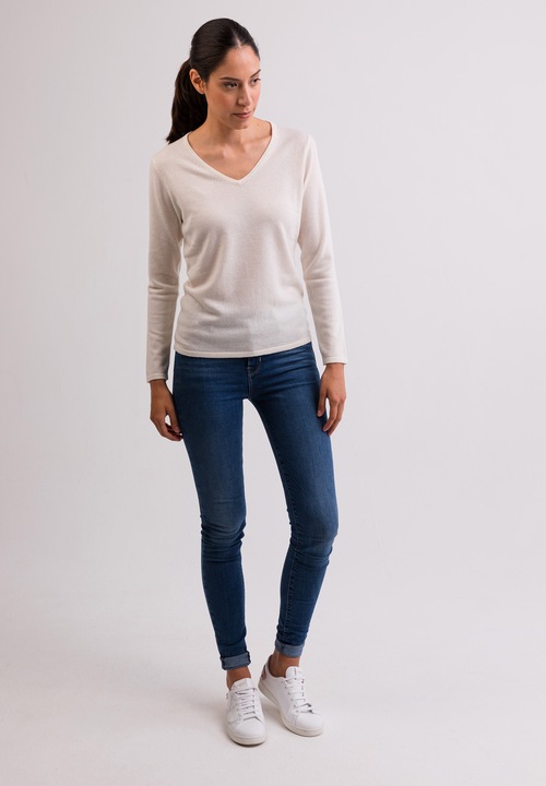 Produktbild Cash-Mere Kaschmir V-Ausschnitt Pullover (L)