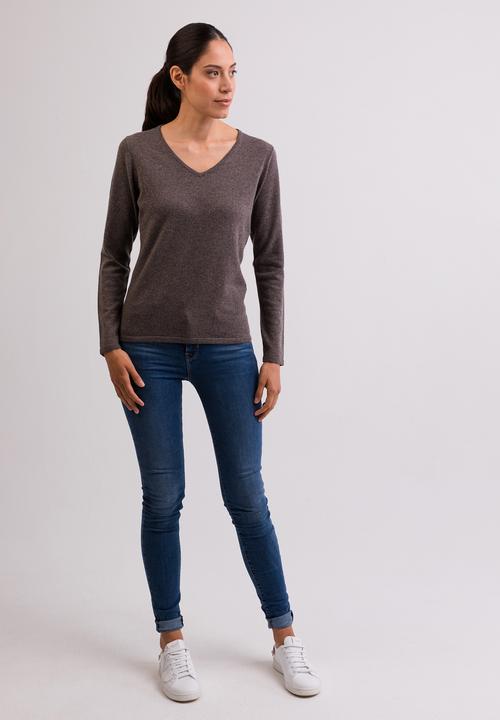 Actual product image Cash-Mere Kaschmir V-Ausschnitt Pullover (L)