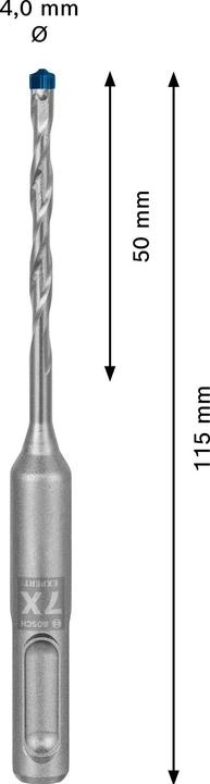 Actual product image Bosch Professional Zubehör EXPERT SDS plus-7X hammer drill, 4 x 50 x 115 mm (4.0 millimetre)