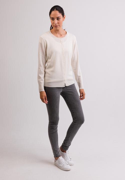 Actual product image Cash-Mere Cashmere Cardigan Round Neck (M)