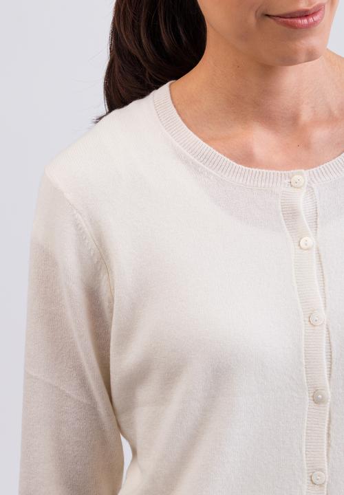 Actual product image Cash-Mere Cashmere Cardigan Round Neck (M)