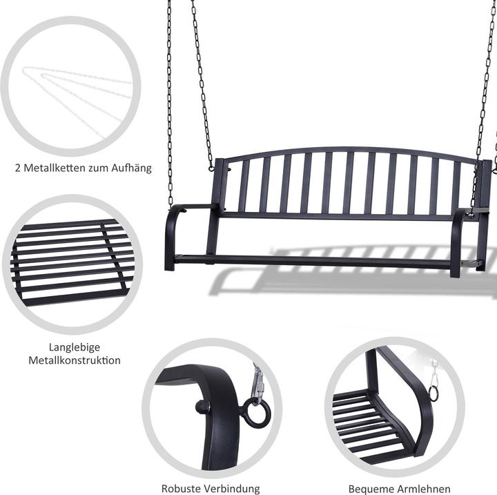 Immagine prodotto Outsunny Panca a dondolo a 2 posti