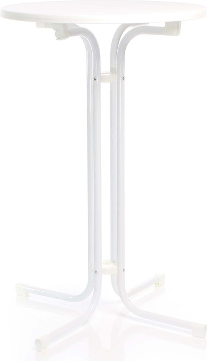 Produktbild Wiltec Toboli klappbarer Bistrotisch Weiss Ø 80 cm Stehtisch Bartisch Partytisch rund