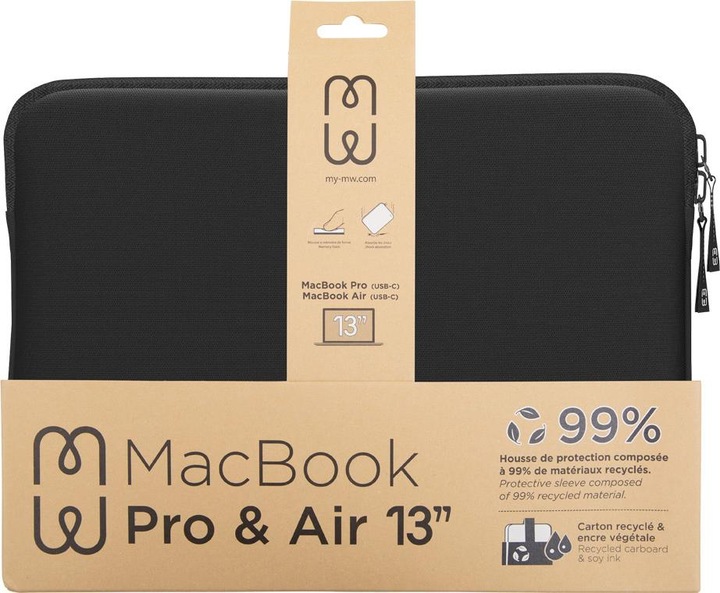 Produktbild MW Cover Mbp/Air 13 Basics Life Blk/Wh (13", Apple)