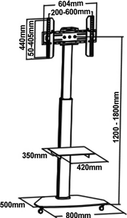 Produktbild myWall Hp 1 D (Universal, 70", 40 kg)