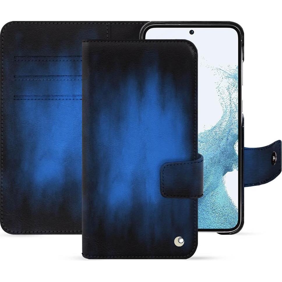 Noreve Lederschutzhülle Samsung Galaxy S23 (Samsung Galaxy S23+), Smartphone Hülle, Blau