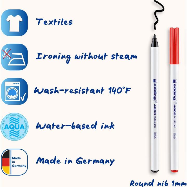 Actual product image Edding Textile pen 4600 (5 x)